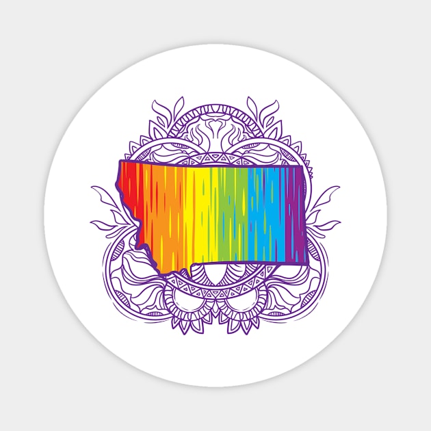 Montana Mandala Pride Magnet by Manfish Inc.